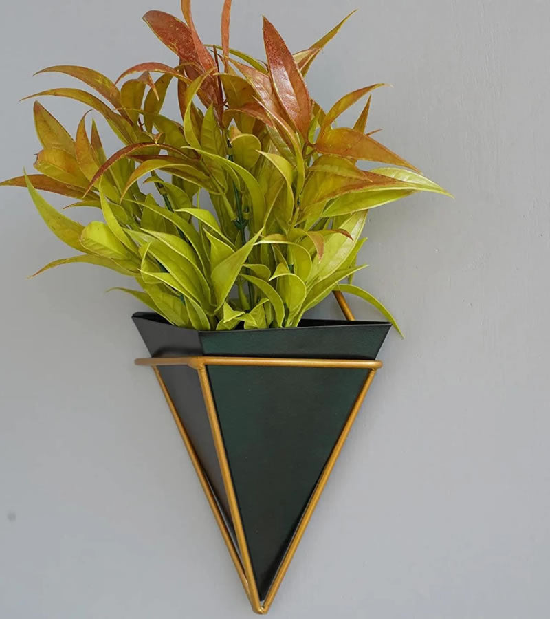 Wall Planter - Pyramid (Black, Pack of 2)