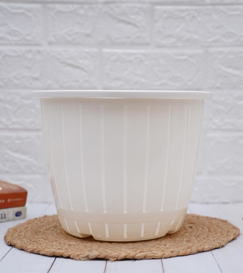 Plastic Pot Barrel White Color 2