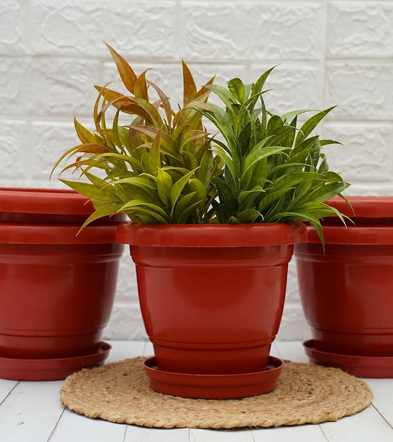 Plastic Pot- Classic - Terracota Color 