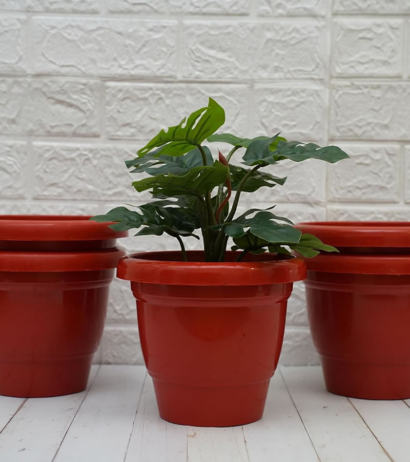 Plastic Pot- Classic - Terracota Color 