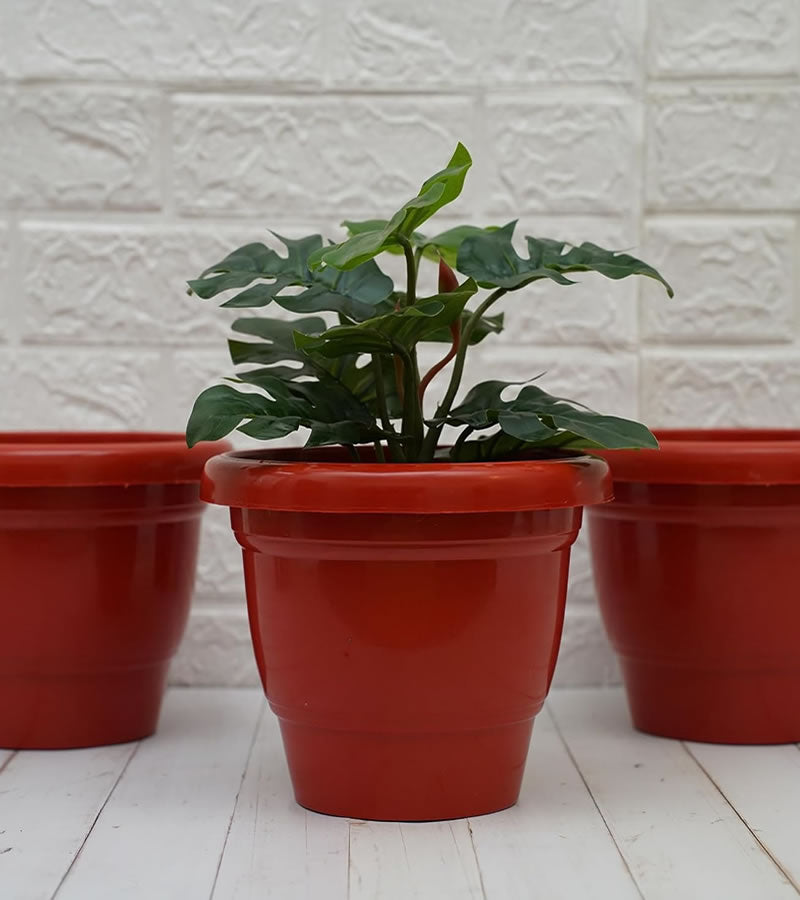 Plastic Pot- Classic - Terracota Color 