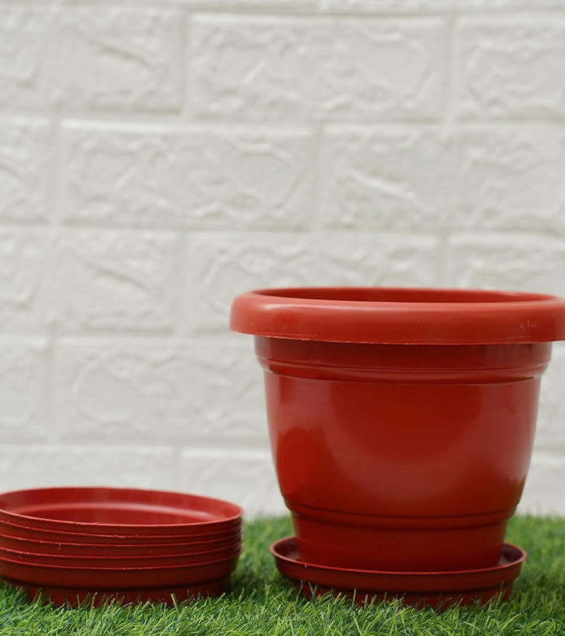 Plastic Pot- Classic - Terracota Color 