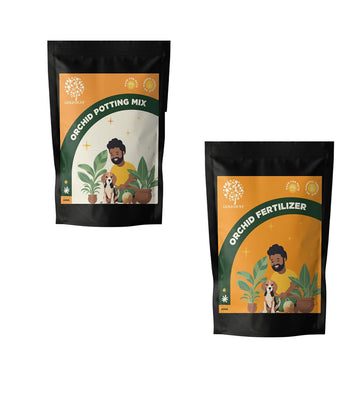 Orchid Care Combo - Orchid Potting Mix (2 Lt) and Orchid Fertilizer (900 gm)