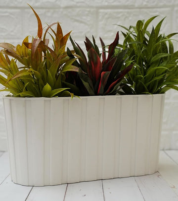 Plastic Pot- Waffle - Multi Color - Pack of 4 (26D x 26W x 26H cm)