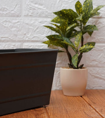 Metal Railing Planter - Rectangular Grey (Multi Pack)