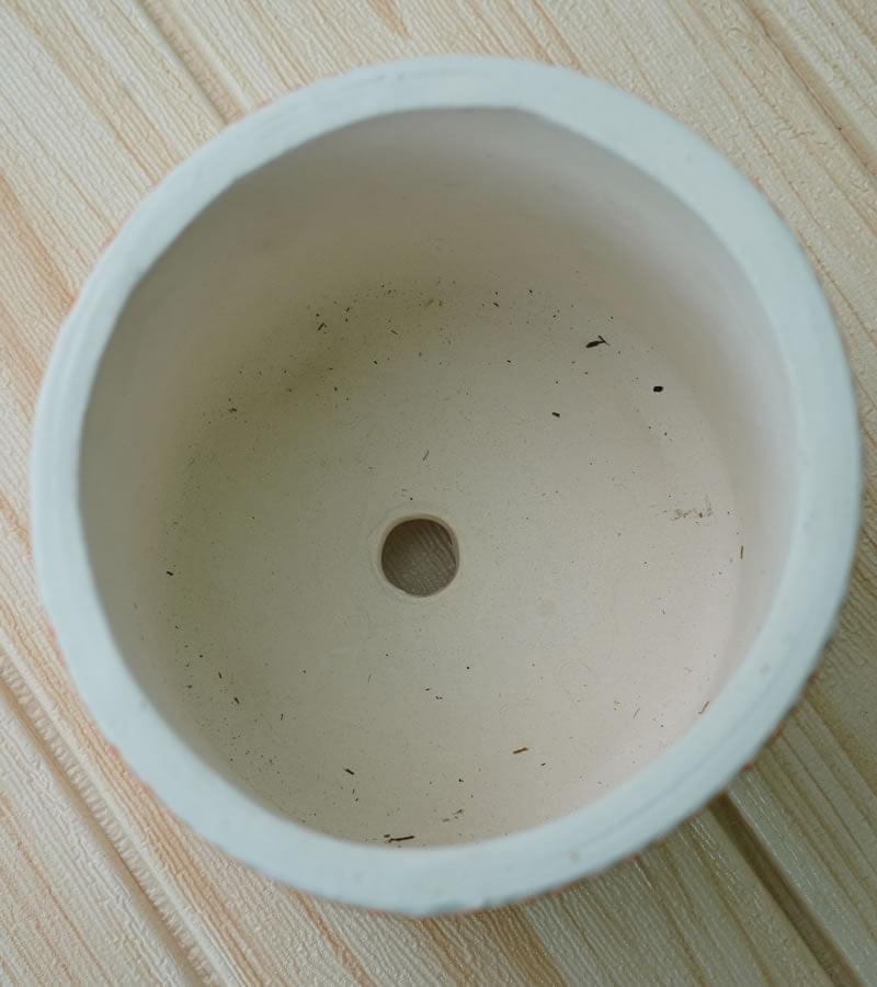 Ceramic Pot - Orange Pattern 4