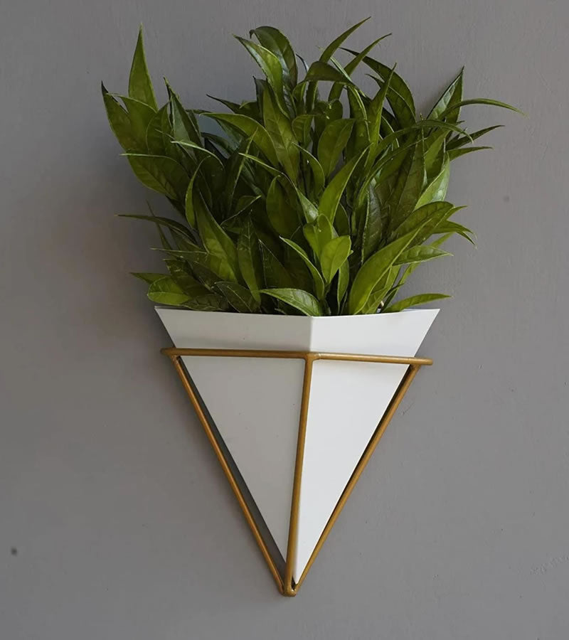 Wall Planter - Pyramid (Black & White, Pack of 2)