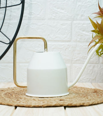 Metal Watering Can - White 16 x 12 x 12 cm